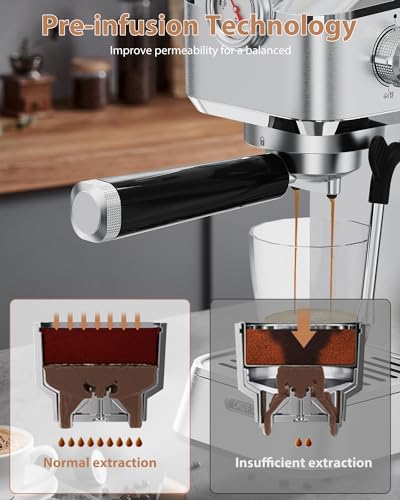 Expressopodmachine20ulkabarforhomeespressomakerwithntctempcontrolstainlesssteelcoffeemachinesforcappuccinolattewithmilkfrothersteamwand42ozdetachablewatertanksilver Urban Country Home Decor Expresso pod machine 20 ulka bar for home espresso maker with ntc temp controlstainless steel coffee machines for cappuccino latte with milk frother steam wand 42 oz detachable water tank silver urban country home decor