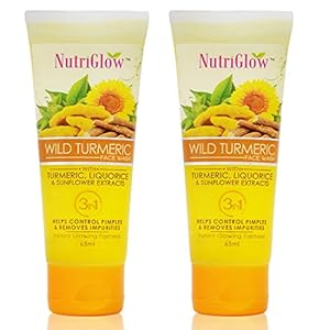 NutriGlow Wild Turmeric Face Wash With Orange Extract for Glowing Skin, Fights with Pollution & Dust, Reduce…