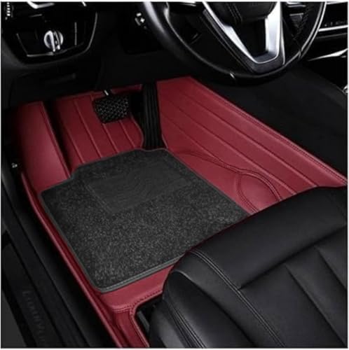 Image of MINANSH 9D Car Floor Mats Compatible with Mercedes EQE, Cherry