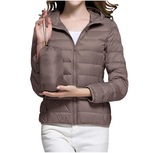 KODMNSW Daunenjacke Damen Steppjacke Leicht Packbare Puffer Mante...
