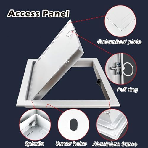 Waterproof Aluminum Drywall Access Panel - Flush-Mounted Service Door for Plumbing, Electrical, Heating & Alarm Systems - Durable Inspection Hatch