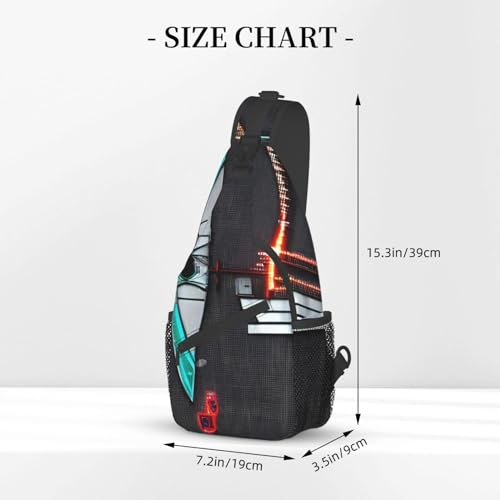 Darts arrows Crossbody Bags Sling Backpackï¼ŒMultipurpose Cross body Shoulder Bag for Men and Women Chest Bag Travel Hiking Daypack, Black3