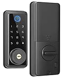 Keyless Entry Deadbolt Lock with Biometric Fingerprint ,Electronic Keypad Door Lock,Front Door Locks,Security Smart Lock with Keypad Auto Lock APP Control for Home