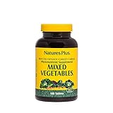 NaturesPlus Mixed Vegetables - 1300 mg, 180 Vegetarian Tablets - Powerful Whole Foods Phytonutrient Supplement, Promotes Overall Health - Gluten-Free - 60 Servings