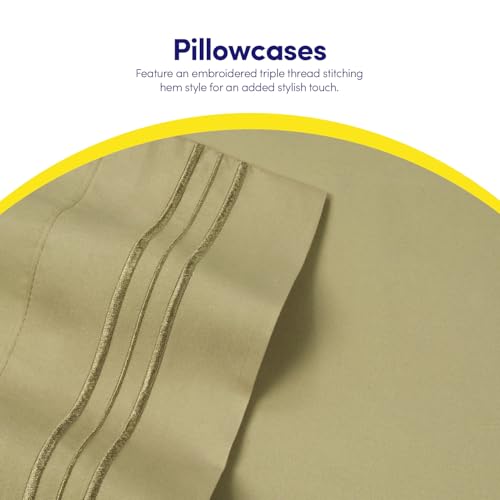 Image of 1500 Supreme Collection Extra Soft RV Short Queen Sheets Set, Sage - Luxury Bed Sheets Set with Deep Pocket Wrinkle Free Hypoallergenic Bedding, Over 40 Colors, RV Short Queen Size, Sage