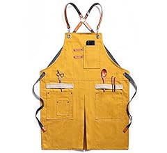 1点限定✨デニムエプロン 美容師 作業用 職人 男女可 カフェエプロン Amazon.co.jp: [alukya] デニムエプロン 前掛け 美容師 作業用