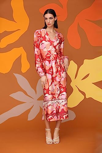 Image of Donna Morgan Women's Women's Dresses Long Sleeve V-Neck Shirt Dress Career Office Workwear Desk to Dinner Event Guest of