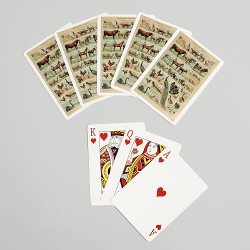 Baraja de 52 cartas de poker Lantern Press con arte vintage miniatura 7