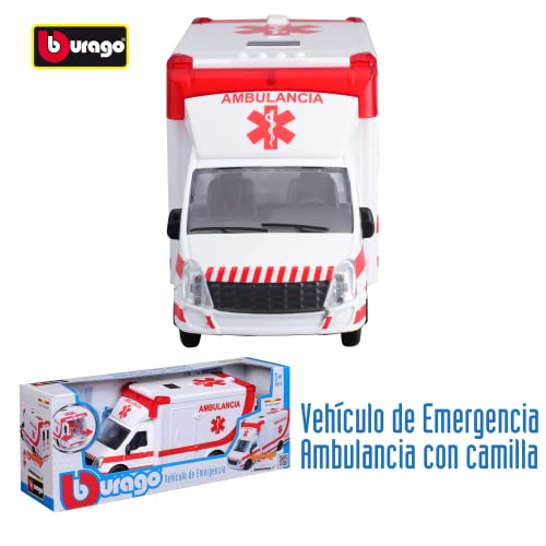 Vehículo a escala ambulancia municipal Bburago miniatura 5