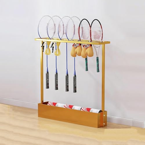 Soporte para raquetas de tenis vertical, organizador de metal