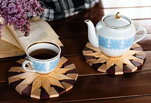 image for ECOSALL Natural Wood Trivets For Hot Dishes, Table and Kitchen Counter