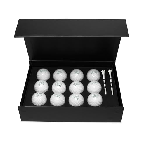 Infusion Personalized Golf Ball Gift Set - Monogrammed Golf Balls - 12 Custom Golf Balls Plus 2 Tees (GB-15)