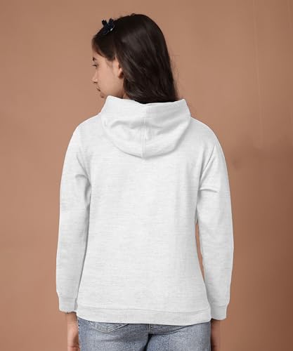 Image of KYDA KIDS Girls Cotton Hooded Sweatshirt | Regular Fit Full Sleeves Winter Wear Hoodies