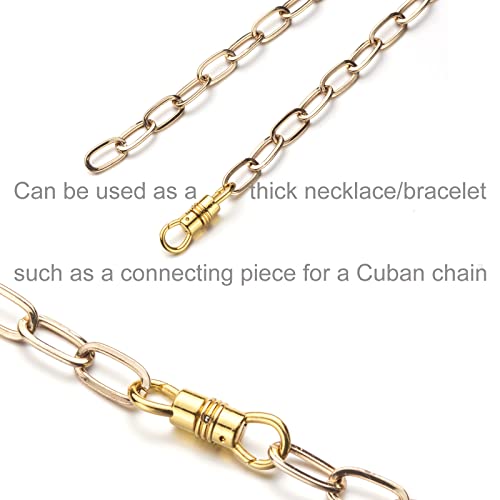 Zpsolution Double Open Swivel Pendant Clasp Connectors Bails for Necklace, Removable Pendant Findings 4PCS Gold by Zpsolution - Image 6