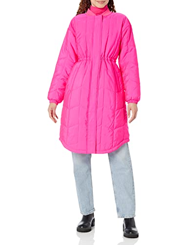 Amazon Essentials Women's Oversized Quilted Coat (Available in Plus Size), Neon Pink, Medium