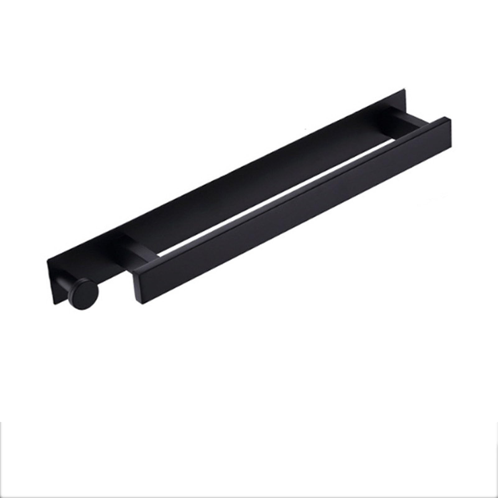 Self-Adhesive Towel Holder, Towel Bar With Hook,No Drilling Single Arm Towel Rack Installed Either Horizontally Or Vertically(Black)