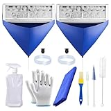 Air Conditioner Cleaning Kit, Ac Cleaning Kit, Hvac Cleaning Kit, Split Ac Cleaning Kit, Split Ac Unit Cleaning Bag, Two Pack Ac Cleaning Bags with Foldable Spray Bottle, Ac Cleaning brushes