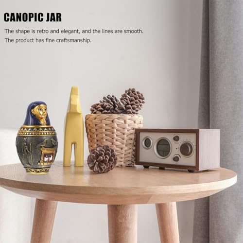 Tarro Egipcio de Resina Retro: Caja de Almacenamiento Elegante y Resistente para el Hogar 6