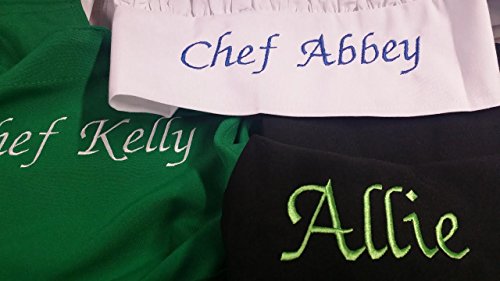 Chefskin Personalized Custom Embroidery Name Apron Choose Size Color Font, Beautiful Makes A Great Gift! (Baby-Toddler) #TOP2