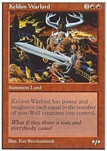 Magic The Gathering - Keldon Warlord - Fifth Edition