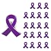 20PCS Purple Ribbon Pins for Pancreatic Cancer Epilepsy Domestic Violence Lupus Alzheimers Fibromyalgia Overdose Hodgkins Lymphoma Awareness Products Motivational Cancer Gifts for Survivor Patients