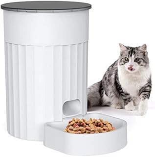 Sailosun Cat Feeder Automatic with Timer, Pet LCD, 3L Dry Food Dispenser & Feeding Bowl, Operates on Batteries or Electricity, Programmable Portion Control for up to 4 Meals (Upgrade)