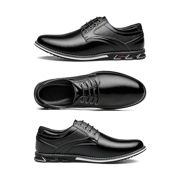 Men's Dress Shoes Comfort Soft Men Oxford Superior Flexural Leather Fashion Dress Sneakers Business Casual Derby Shoe - Image 3