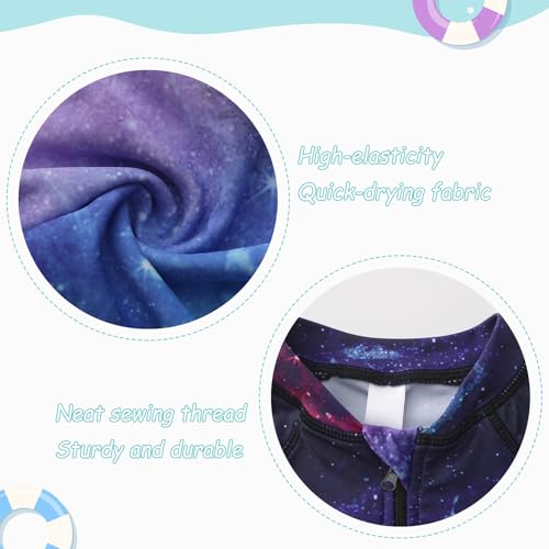 Girls One Piece Swimsuits Rash Guard for Girl Long Sleeve Bathing Suits with Front Zipper Sun Protection Swimwear 3-16 Years4