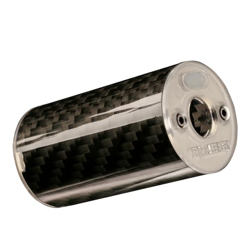 T238-Nano Airsoft Tracer Unit, Carbon Fiber Mini Tracer with 14mm CCW Thread Interface and Type-C Charging Port, 14mm CCW to 11mm CW Adapter (Nano, Black)