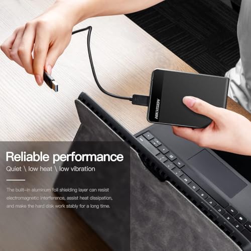 Hikvision External Hard Drive 1TB, Ultra-Thin 2.5 Inch Portable USB 3.0 SATA Storage HDD for PS4, Xbox One, Wii U, PC, Mac, Laptop, TV (Black) HD-E30 - Image 2