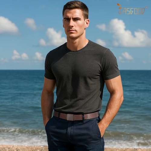Image of JASGOOD Nylon Canvas Breathable Military Tactical Men Waist Belt With Plastic Buckle