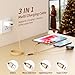 USB Multi Charging Cable for All Devices, Nylon 3 in 1 Multiple Charger Cable Charger with Multiple Connectors, USB A to USB C/Micro/Lightning USB Cable for iPhone 17-8 Pro Max/Android/iPad, 2Pack 4FT