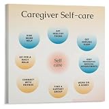 Burnout Prevention Poster Caregiver Self Care for Bedroom Wall