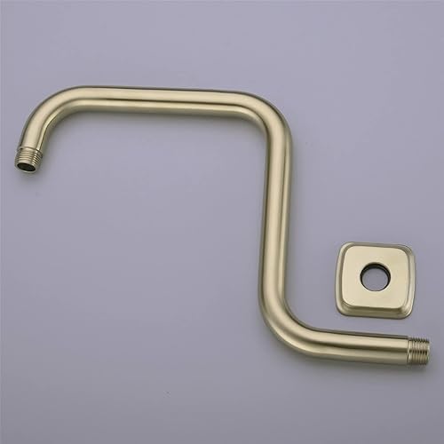 Miniatura 3 de TRUSTMI Brazo de ducha cuadrado con brida de 13 pulgadas, tubo de extensión de repuesto en forma de S para cabezal de ducha tipo lluvia montado en
