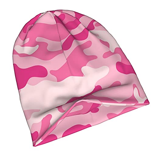Yilad Slouchy Pink Camouflage Beanie Skull Caps Baggy Headwear For Jogging Cycling Unisex Chemo Hats #TOP3