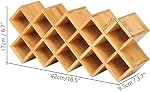 18 Sac à épices pour pots de bambou, Organisateur de sacs à épices, Étagère à épices debout, Sac à épices Criss-Cross, Sac de pots à épices de cuisine, Entreposage de bouteilles d'épices pour garde-manger (Épices et pot non compris)