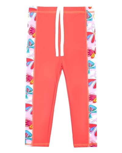 Image of Girls Two Piece Swimsuit Long Sleeve Floral Bathing Suit UPF 50+ Summer Beach Swimwear
