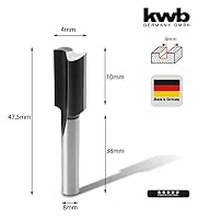 kwb 7504-10 Hss Nut Fräser Professional (für Holz, passend zu Allen üblichen Hand Oberfräsen), 4 mm – Ansicht 2