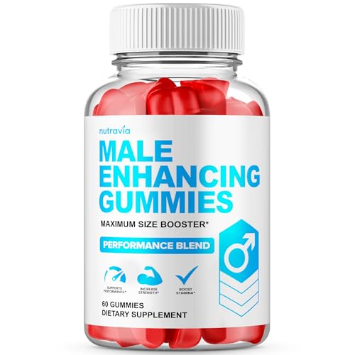 Male Enhancing Supplement Gummies - 6 in 1 Testosterone Booster Gummies for Men, Stamina Test Boost Gummy for Men with Horny Goat Weed, Tribulus, Maca Root Boost Energy, Performance (60 Gummies)