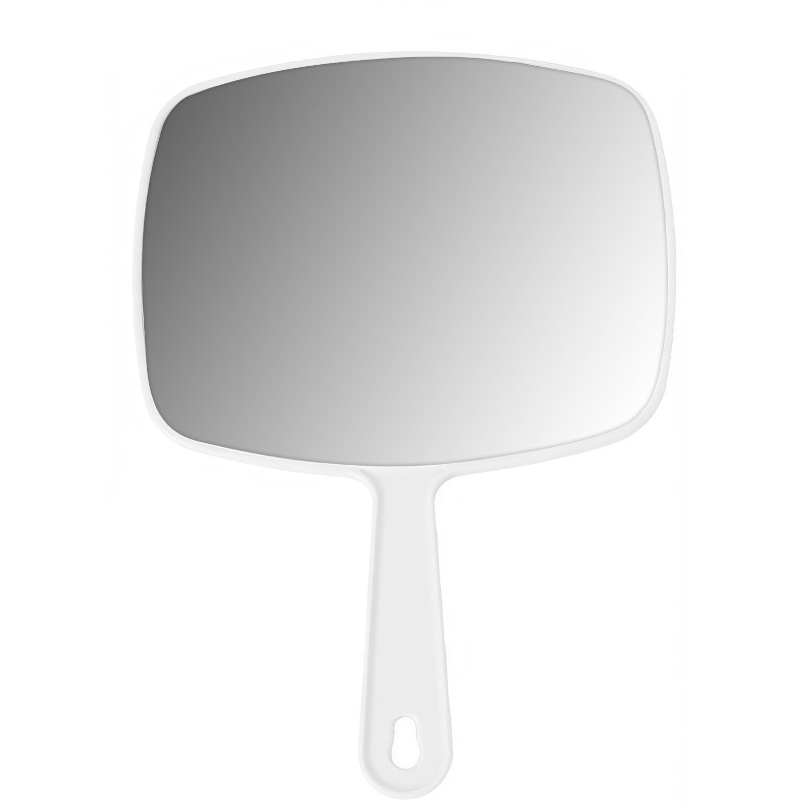 RTRTGS Espejo de Mano, Espejo de Maquillaje con Mango ergonómico, Gran Vista con Agujero Colgante, Espejo de peluquería Profesional para Maquillaje Afeitado, Viaje salón