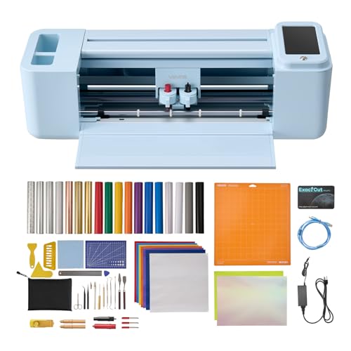 VEVOR Plotter de Corte de Vinilo de 305mm con Kit de Herramientas, Materiales, Control por Pantalla Táctil, Máquina Cortadora Multifuncional Compatible con Android iOS Mac Windows para Papel Bricolaje