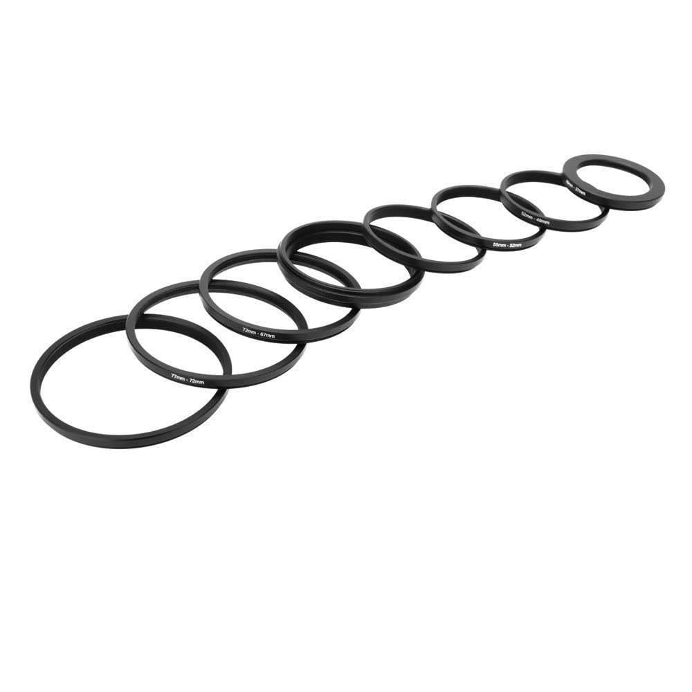 zalati Set di adattatori per anelli filtranti, 18 anelli adattatori in metallo per filtri per lenti fotografiche, 9 anelli Step Up e 9 anelli Step Down