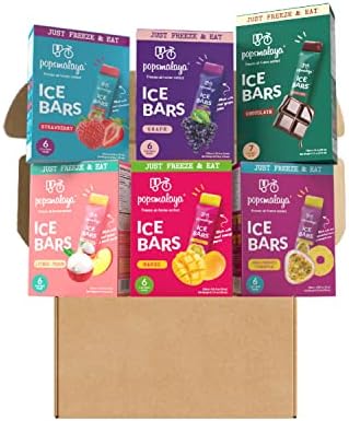 Real Fruit Freezer Pops PopsMalaya Ice Bars SuperFruit Freezie (Variety Pack 6 Flavor)