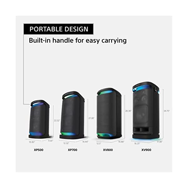 Sony SRS-XP500 X-Series Wireless Portable-BLUETOOTH-Karaoke Party-Speaker IPX4 Splash-resistant with 20 Hour-Battery,Black - Image 6