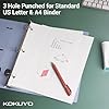 Kokuyo Filler Papers, 8-1/4"x11”, Wide Ruled 3 Hole Punched Loose Leaf Paper, 100 Sheets Bleed Resistance Notebook Paper, Japanese Smooth Lined Paper for 3 Ring Binders School Supplies #4