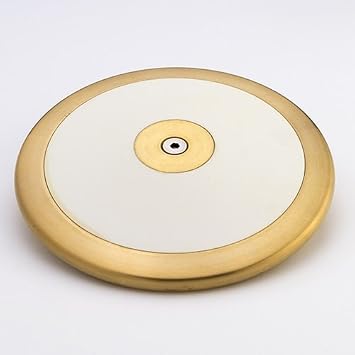 Vintage Classic 84.5% brass rim weight high spin 1.6 kilo high school boys track & field discus. Affordable excellence.