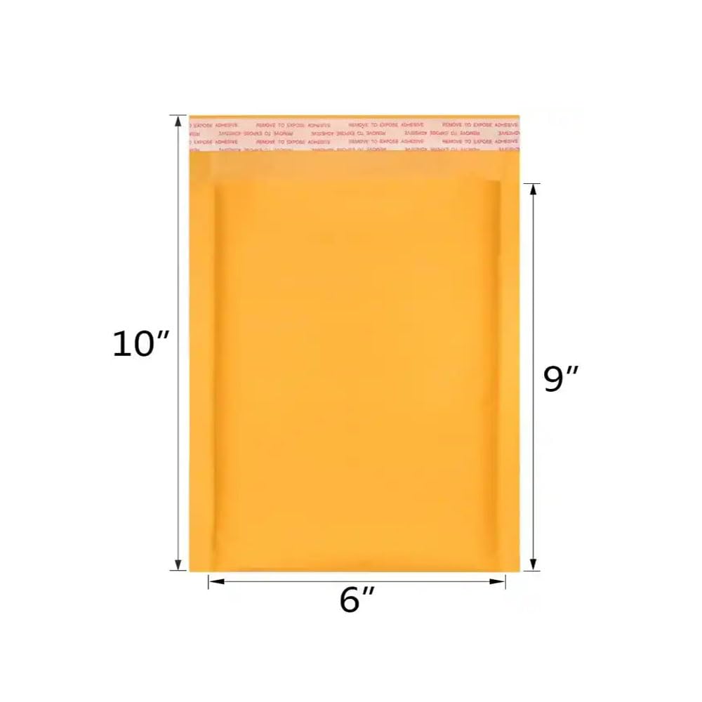 Amazing for less (250pc) 6x9 Kraft Padded Bubble Mailer Self Seal Cushioned Durable Shipping Envelopes - Bubble Mailers Size #0 Packing Envelope for Small Business Shipping (250 Pack - (6x9))