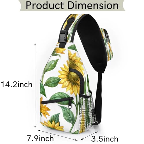Bolso tipo sling unisex para senderismo y viaje 7.9x3.5x14.2 pulg miniatura 2