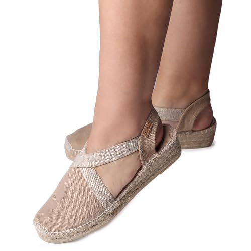 Toni Pons Verdi-V Tobacco Brown Fabric Womens Slip On Espadrille Shoes4