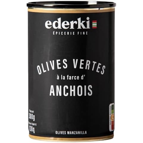 Green Olives with Anchovies Ederki 300g Cover